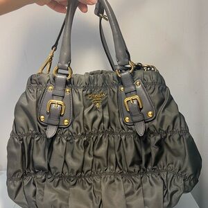 [Prada] Ardesia Gaufre Tessuto Nylon Shopping Tote Bag